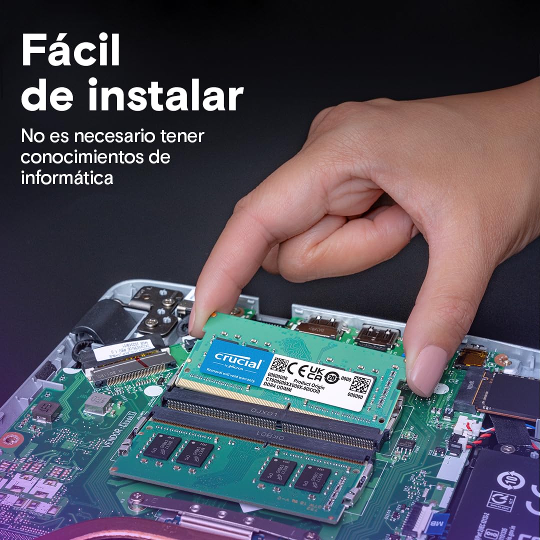 Crucial RAM CT2K32G4SFD832A 64GB (2x32GB) DDR4 3200MHz CL22 (or 2933MHz or 2666MHz) Kit de Memoria Portátil