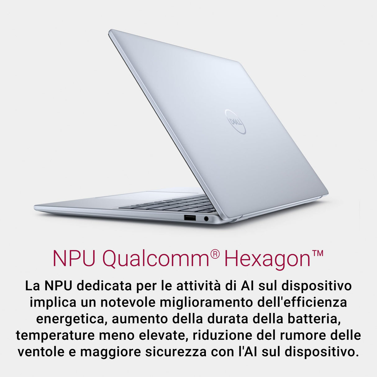 Dell Inspiron 7441 Laptop 14 QHD+ Touchscreen Display, Qualcomm Snapdragon 16 GB LPDDR5X RAM, 512 GB SSD, Qualcomm Adreno, Windows 11 Home - Cloud Cover