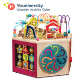 B. toys- Pájaros Cubo Centro de Actividades de Madera – Juguete de Aprendizaje para niños, Chicos – El Alfabeto, números, Formas – 12 Meses + – Youniversity, Multicolor, M (Branford Ltd. BX2134C1Z)
