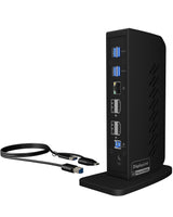 ICY BOX Docking Station USB 3.0 / USB-C (11-en-1) con 2x HDMI & 2x DP (4K 60Hz), 6x USB 3.0 HUB, Gigabit Ethernet, DisplayLink, Dock Station Portatil, IB-DK2252AC