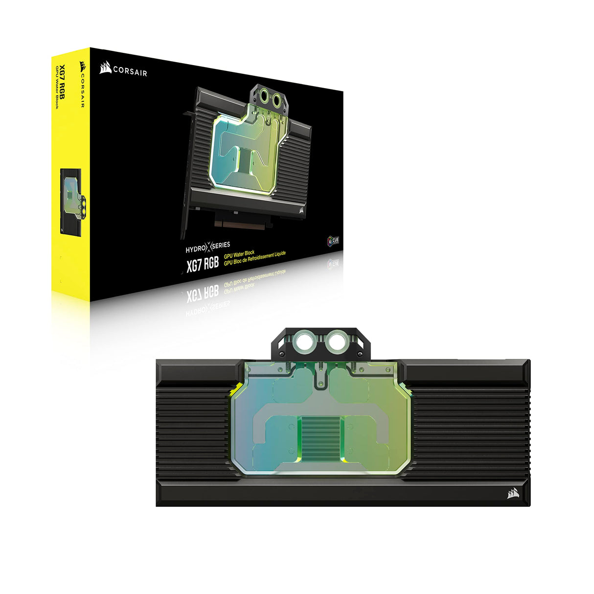 Corsair Hydro X Series XG7 RGB RX 7900 XTX Bloque de refrigeración líquida para GPU - para AMD Radeon™ RX 7900 XTX - Bloque de refrigeración líquida para GPU de Cobre - Negro