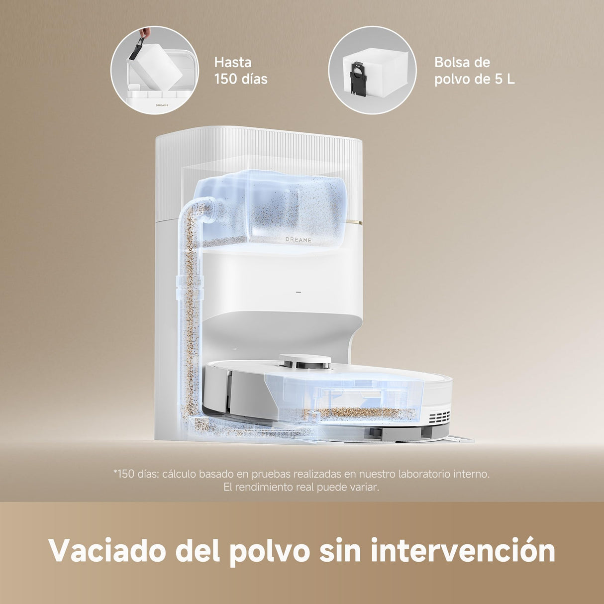 DREAME D20 Pro Plus Robot Aspirador y Fregado 2 en 1, 13.000 Pa, Cepillo Doble para Pelo de Mascotas, Limpieza de Esquinas, Vaciado, Navegación LDS, Esquiva con Láser, Suelos Duros/Alfombras, 5200 mAh