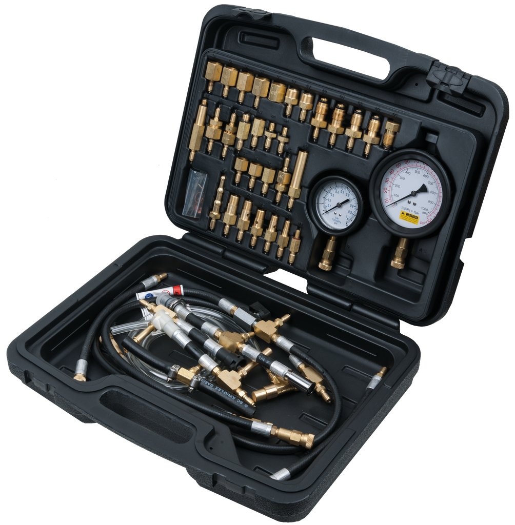 KS Tools 150.2325 Juego de aparato maestro de control de presión de sistemas de inyección de combustible para motores de gasolina, 42 pzs