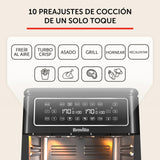 Breville Freidora de aire Halo Flexi | Horno con freidora de aire doble digital | 11 L Air Fryer: +10 raciones | Fríe, hornea, asa y calienta | 2400 W | Negro [VDF130X]