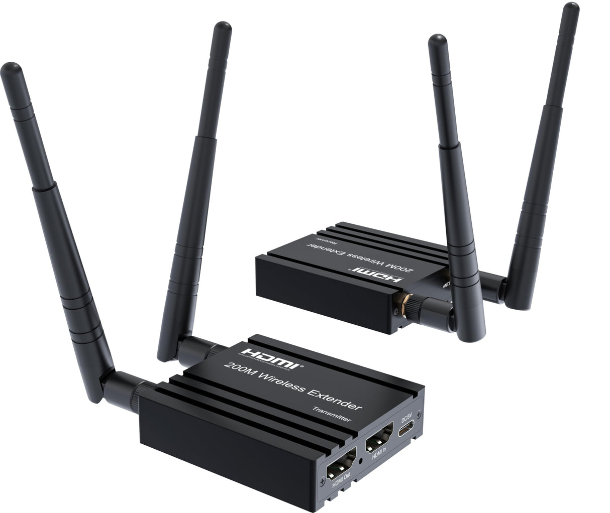 PremiumCord HDMI Extensor Inalámbrico Hasta 200m, Full HD 1080p, HDMI 1.3, HDCP 1.4/2.2, Carcasa Metálica