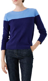 Caroll 232k-mzoe Jersey de Corte Recto, Azul Oscuro, L para Mujer