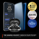 Steelseries Arctis GameBuds™ para Playstation - Auriculares inalámbricos para Juegos - 2,4 GHz + BT5.3 - Modo ANC/Transparencia - Resistencia al Agua IP55-40 Horas de autonomía - Carga inalámbrica