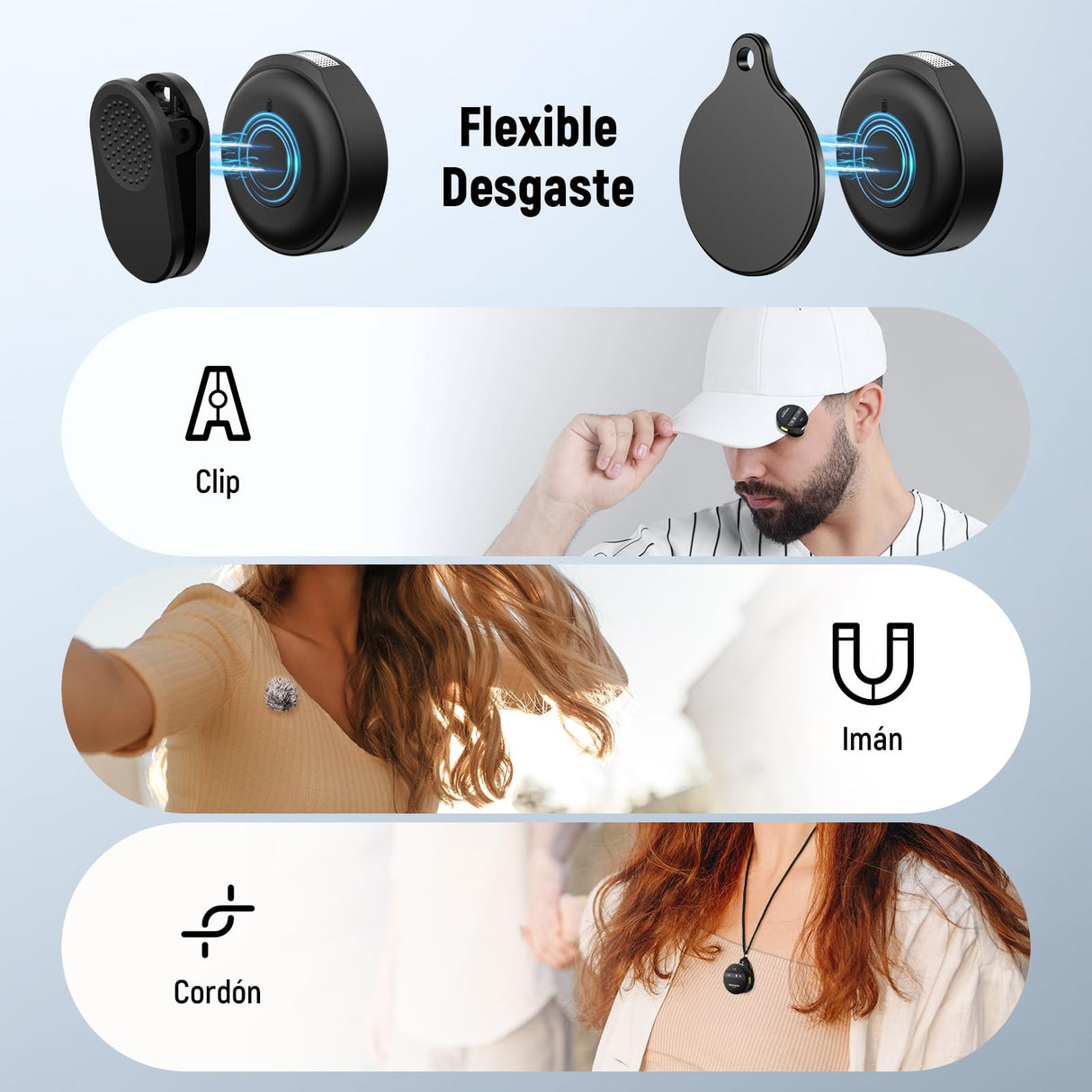NEEWER Micrófono Lavalier Inalámbrico para iPhone Mini Mic Solapa Set Cancelar Ruido y Estuche de Carga USB C OTG Batería 24H 200m Alcance Compatible con iPhone 16 15 Android PC Portátil, KM18