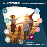 HUDORA Trampolin 4square - Trampolín rectangular al aire libre de 244x366/215x305 cm - Cama elástica deportiva rectangular para hasta 120 kg - Trampolín familiar con alta capacidad de salto