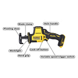 DEWALT Mini-Sierra Sable XR 18V sin cargador/batería, DCS369N-XJ