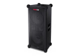 Sharp CP-LS100 Altavoz portatil de Alto Rendimiento, 120W RMS, 105dB, Carcasa de Madera, bateria Litio Intercambiable, 10 Horas (hasta), Bluetooth, Panel de 3 Canales TRS/XLR (x2), Aux/Bluetooth