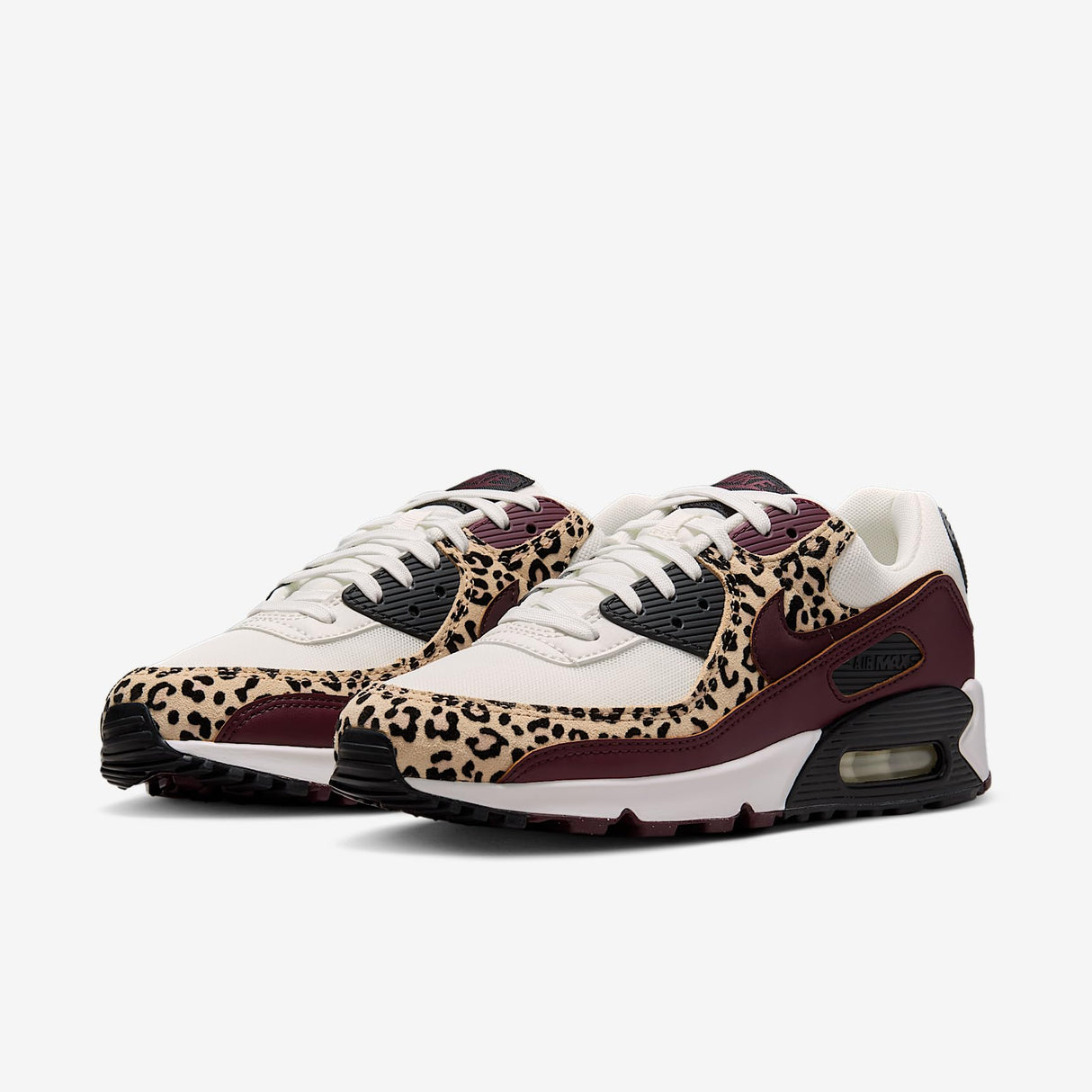 NIKE Air MAX 90, Sneaker Mujer, Sail Burgundy Crush Black, 39 EU