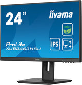 iiyama XUB2463HSU-B1 24" Panel IPS Green Choice, EyeComfort / EyeSafe 2.0, 1920x1080100Hz, 15cm Hiegt Adj. Stand, 250cd/m², Altavoces, HDMI, DisplayPort, 3ms GTG, FreeSync, USB 2x 3.2 (23,8" VIS)