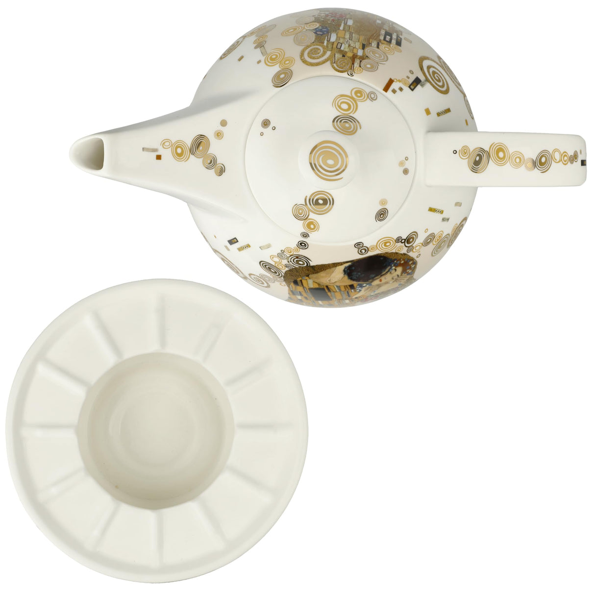 Goebel Gustav Klimt 67-013-61-1 Artis Orbis - Tetera con calentador (porcelana, 25,x 16,5 x 20 cm)
