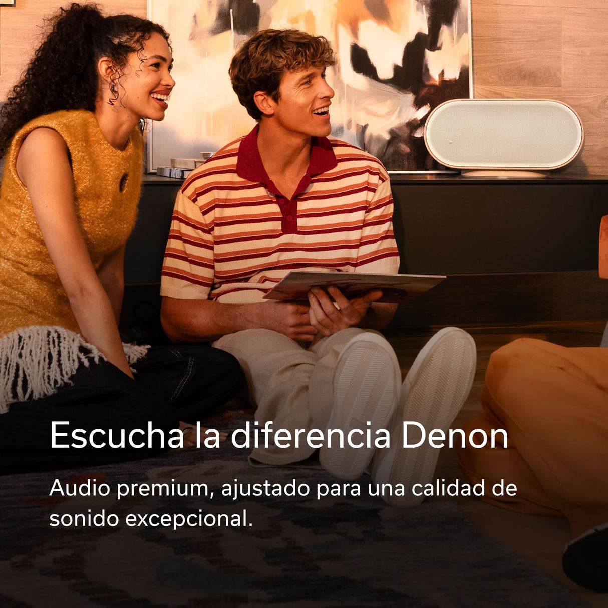 DENON Home 600 Altavoz Inteligente Inalámbrico con HEOS, Dolby Atmos Music, Audio Hi-Res, 8 Drivers, Función Par Estéreo, WiFi, AirPlay 2, Bluetooth, Sonido Premium Multiroom - Stone