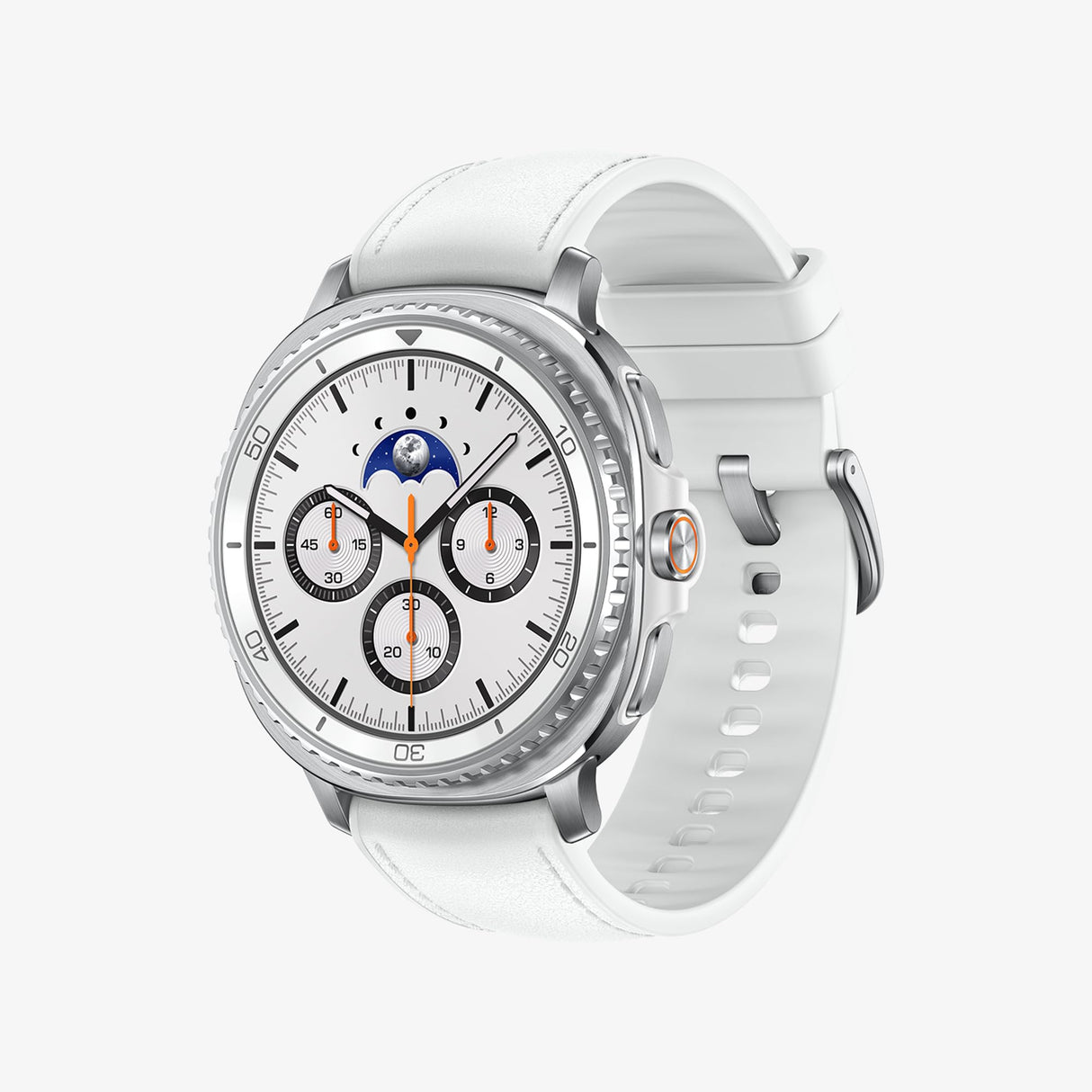 Samsung Galaxy Watch8 Classic 46mm, LTE, Correa Híbrida, Smartwatch con Diseño con Bisel Giratorio, Garantía 3 Años + 1 año Extra, Blanco (Versión Española)