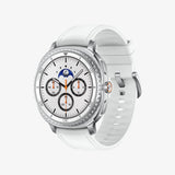 Samsung Galaxy Watch8 Classic 46mm, LTE, Correa Híbrida, Smartwatch con Diseño con Bisel Giratorio, Garantía 3 Años + 1 año Extra, Blanco (Versión Española)