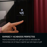 AEG OS5MG20EB Horno Microondas Integrable, 20 L, 800 W, Función Grill, Display LED Táctil, Apertura Electrónica, Color Negro con Acabado Inox Antihuellas