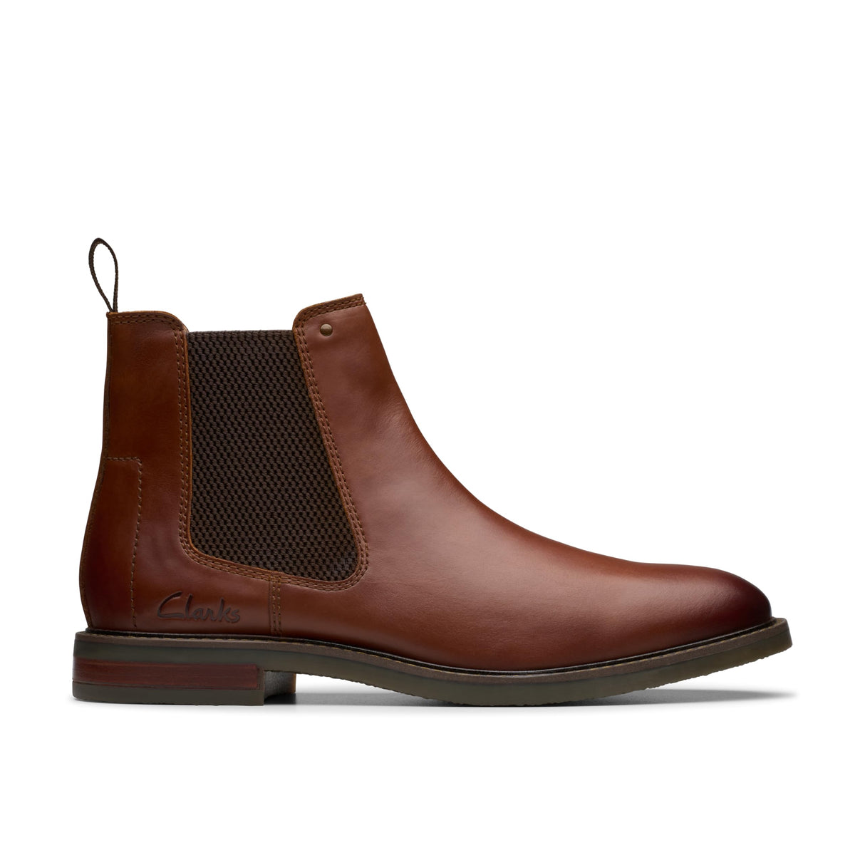Clarks Jaxen Easy, Botas Estilo Chelsea Hombre, Tan Leather, 41 EU