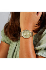 Tommy Hilfiger Reloj Analógico de Cuarzo multifunción para Mujer con Correa de Malla de Acero Inoxidable Dorado - 1781943