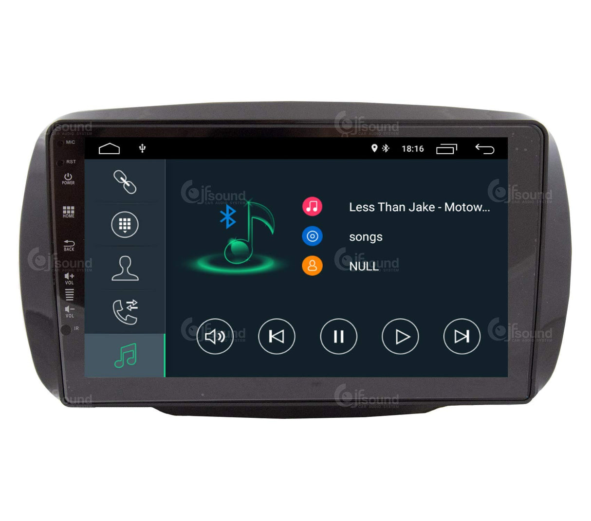 JF-039S2A-XDAB Autorradio de Ajuste Personalizado Compatible con Smart Android GPS Bluetooth WiFi Dab USB Pantalla táctil Full HD 9"