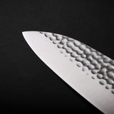 KOTAI | Cuchillo Santoku del chef | cuchillo de cocina profesional | Hoja de 18cm | afilado a mano | Acero inoxidable japonés ultra afilado 440C | Mango de madera de Pakka | Tang oculto completo