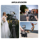 NEEWER Jaula Cámara Video Rig con Placa Liberación Rápida Arca, Empuñadura Dual, Roscas ARRI 3/8" y 1/4", Zapata Fría, Cage Estabilizador Universal Compatible con SmallRig NEEWER Placa Base, CA077