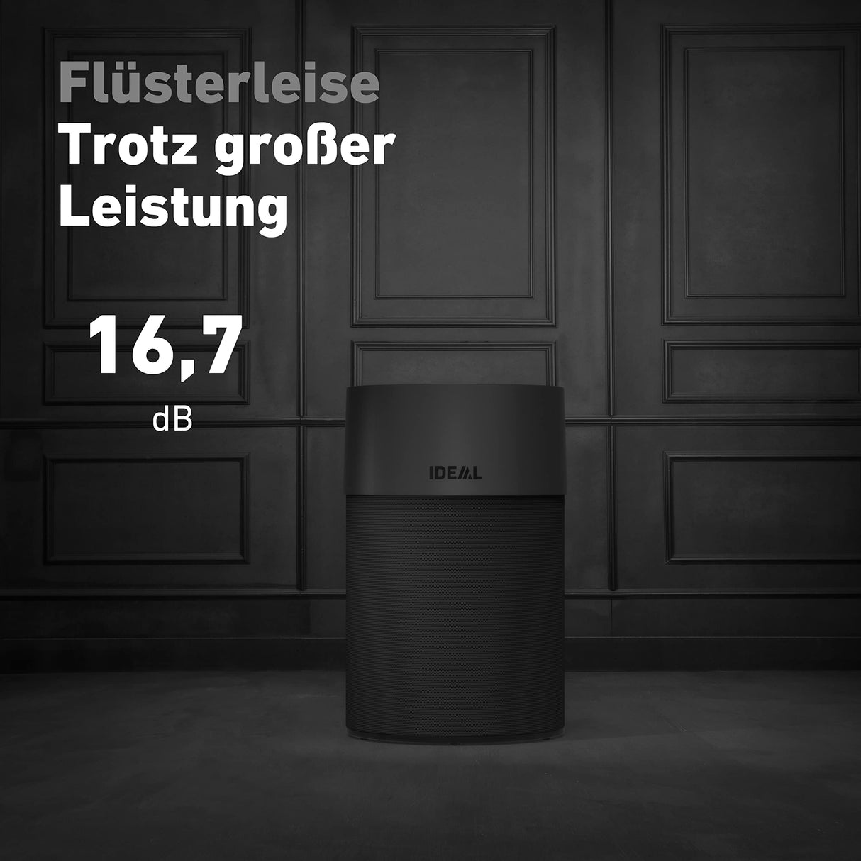 Ideal – Purificador de aire AP40 PRO Black Edition hasta 50 m² | Fabricado en Alemania | Filtro HEPA y filtro de carbón activo, CADR 434 m³/h, 99,99% de potencia de filtrado