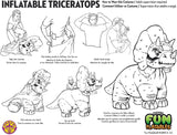 Rubies Disfraz de dinosaurio inflable Triceratops para adultos, talla única