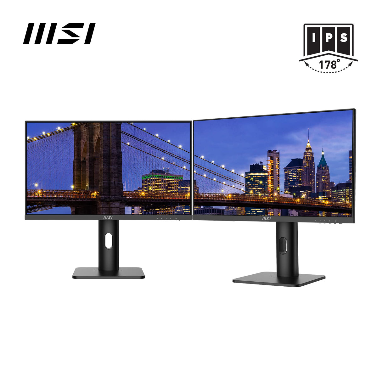 MSI Pro MP243XP Monitor de Oficina Full HD de 23,8'', Panel IPS 1920 x 1080, 100 Hz, Pantalla Agradable a la Vista, Montaje VESA, Altavoces Integrados, Soporte Kit de Pantalla, HDMI 1.4, DP 1.2a