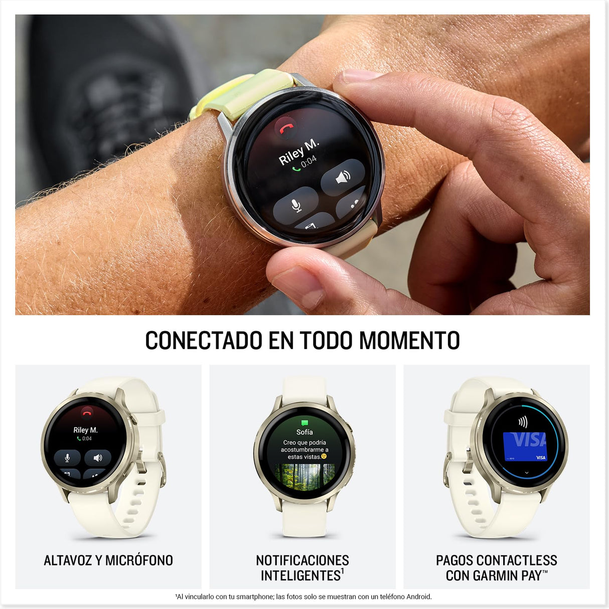 Garmin Venu 4, 41 mm, Smartwatch Premium con GPS, Pantalla táctil AMOLED, Diseño de Acero Inoxidable, Linterna LED, Funciones avanzadas de Salud y Forma física, 10 días de autonomía, Dorado