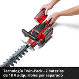 Einhell Cortasetos con batería GE-CH 36/65 Li-Solo Power X-Change (36 V, 65 cm de longitud de corte, 30 mm distancia entre dientes, mango giratorio, colector de recortes, sín batería)