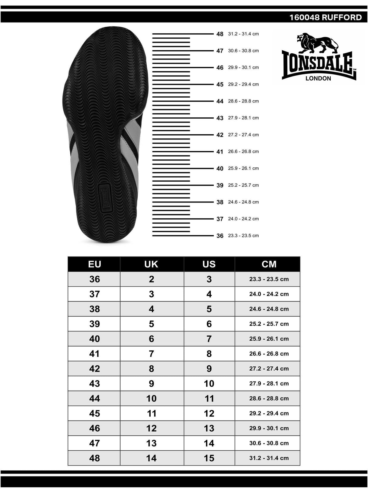 Lonsdale Rufford, Zapatillas de Boxe Unisex Adulto, Negro Rojo, 40 EU