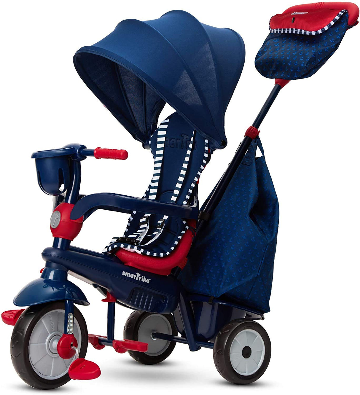 smarTrike Swirl Triciclo de bebé 4 en 1, Rojo Marino
