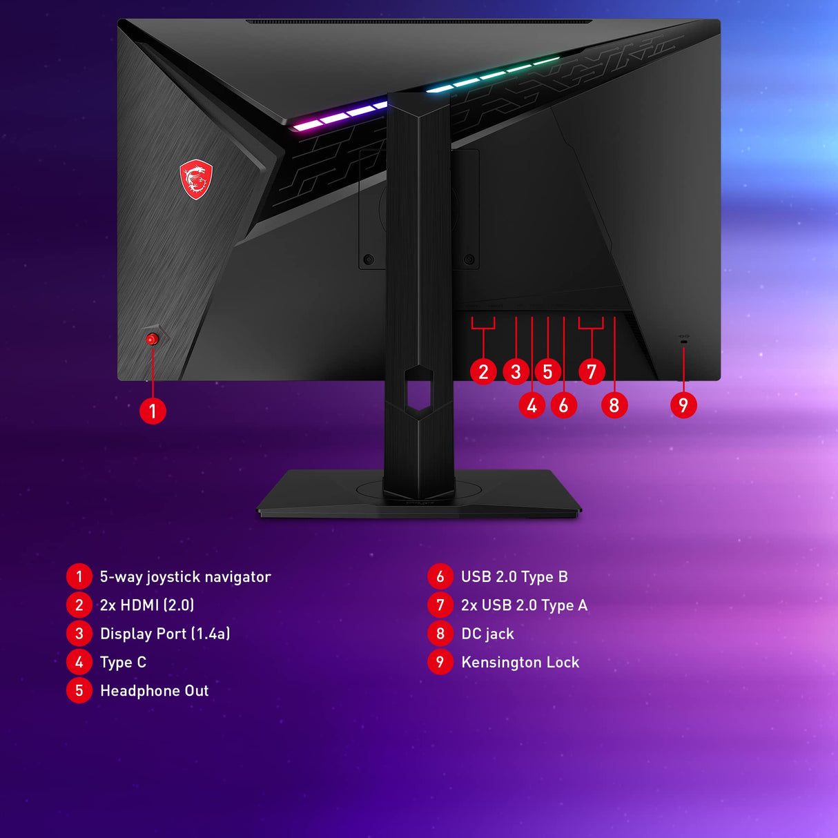 MSI Monitor MAG274QRX 27" Plat, WQHD/240 Hz