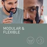 Panasonic MULTISHAPE ER-CKL2, ER-CDT1 & ER-CFB1 Paquete, Unidad principal, Accesorios Cabezales de Afeitado y Recorte, Cortabarbas y cortapelos, Cepillo Facial con batería de ion-litio, Negro