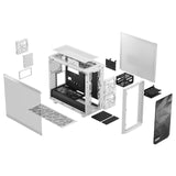 Fractal Design Meshify 2 Lite White Tempered Glass - ATX Mid Tower Computer Case