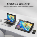 Xencelabs Pen Display 16 Bundle 4K OLED Tableta Gráfica Profesional con Pantalla de 16" con Quick Keys Monitor de Dibujo y 2 Plumas sin Batería para Windows-Arm/Windows/Mac/Linux