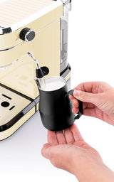 ETA Storio Portafilter I Beige I Espresso Machine I Boquilla de espuma de leche I 20 Bar I Tanque de agua de 750 ml I 1350 W