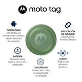 Motorola Moto Tag, fácil de configurar y localizar, protección Frente al Seguimiento no Deseado, Bluetooth y precisión UWB, autonomía 1 año, protección bajo Agua, Pack de 4 (Azul y Verde)