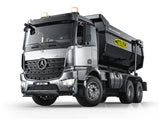 JAMARA Volquete Mercedes-Benz Arocs Metal Meiller 1:20 2,4 GHz, Capacidad de elevación de 15 kg, Engranaje de Metal, 4 Ruedas, suspensión de suspensión, neumáticos de Goma, luz LED