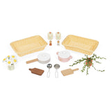 Janod - Gran Cocina Infantil de Madera - Equipada con 2 Hornos, Fregadero y 16 Accesorios Incluidos - Botones Sonoros Giratorios - Juguete de Imitación y Aprendizaje Temprano - A Partir de 2 años