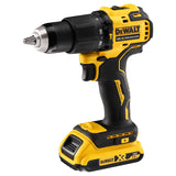 DEWALT DCD709D2T-QW - Taladro Percutor sin escobillas XR 18V, 2 Baterías Li-Ion 2 Ah y Cargador Multi-voltaje XR