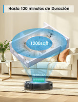 Vexilar W7 Robot Aspirador y Fregasuelos, Robot Aspirador 2 en 1,Potente Succión 4000Pa,Antienredos,Larga Autonomía,3 Niveles de Ajuste de Agua, Adecuada para Suelos,Alfombras,Pelo de Mascotas