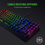 Razer BlackWidow V3 Tenkeyless (Yellow Switch) - Teclado compacto para juegos con interruptores mecánicos (teclas ABS, iluminación RGB Chroma) Teclado Español - Negro