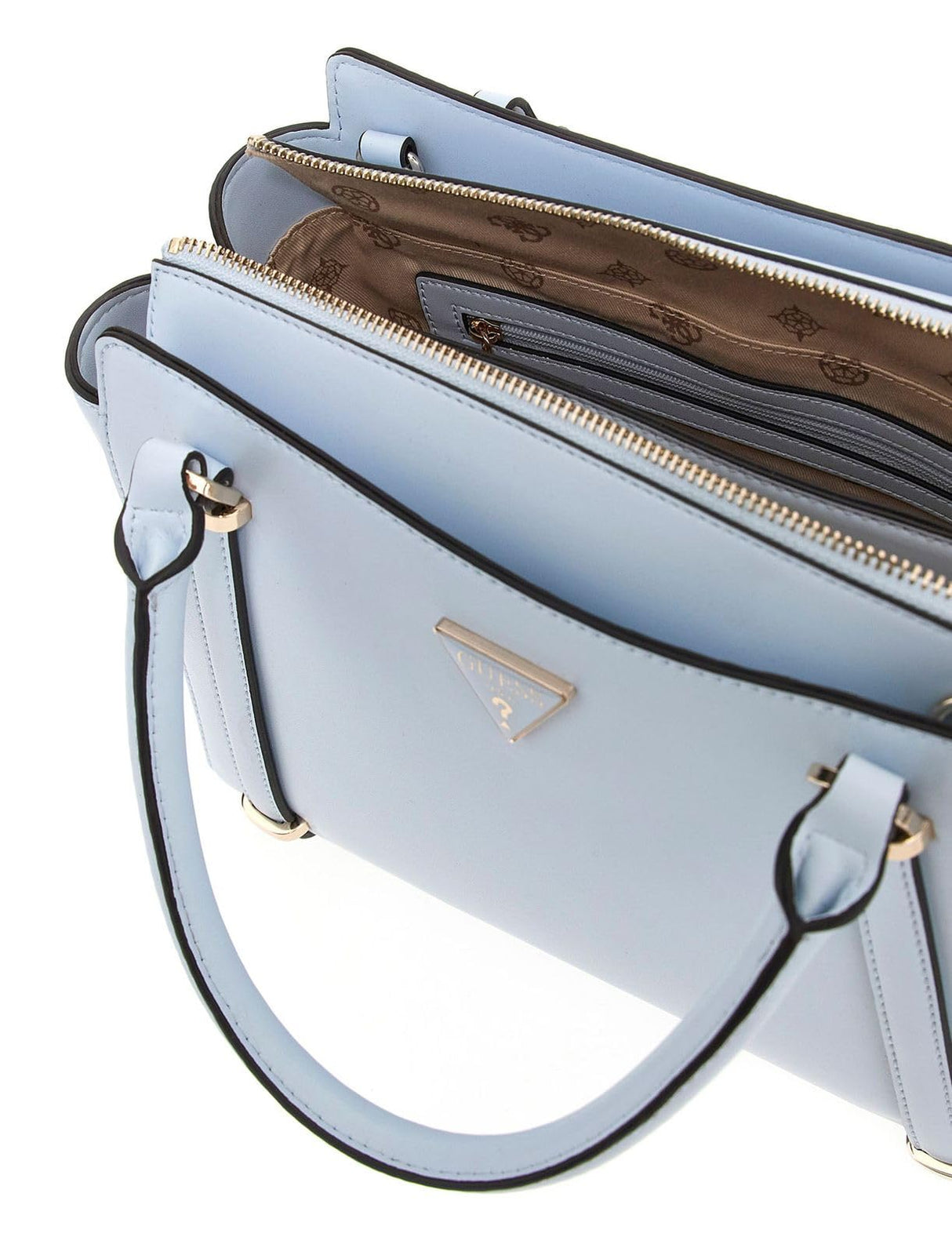 GUESS DARYNA 2 Comp Satchel, Hand Bag Women, Powder Blue, One Size