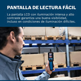 Termohigrómetro GDH 1-17 de Bosch Professional (lecturas en tiempo real, pantalla LCD a color de alto contraste, clasificación IP65, carcasa de goma, 2 pilas AA, bolsa)