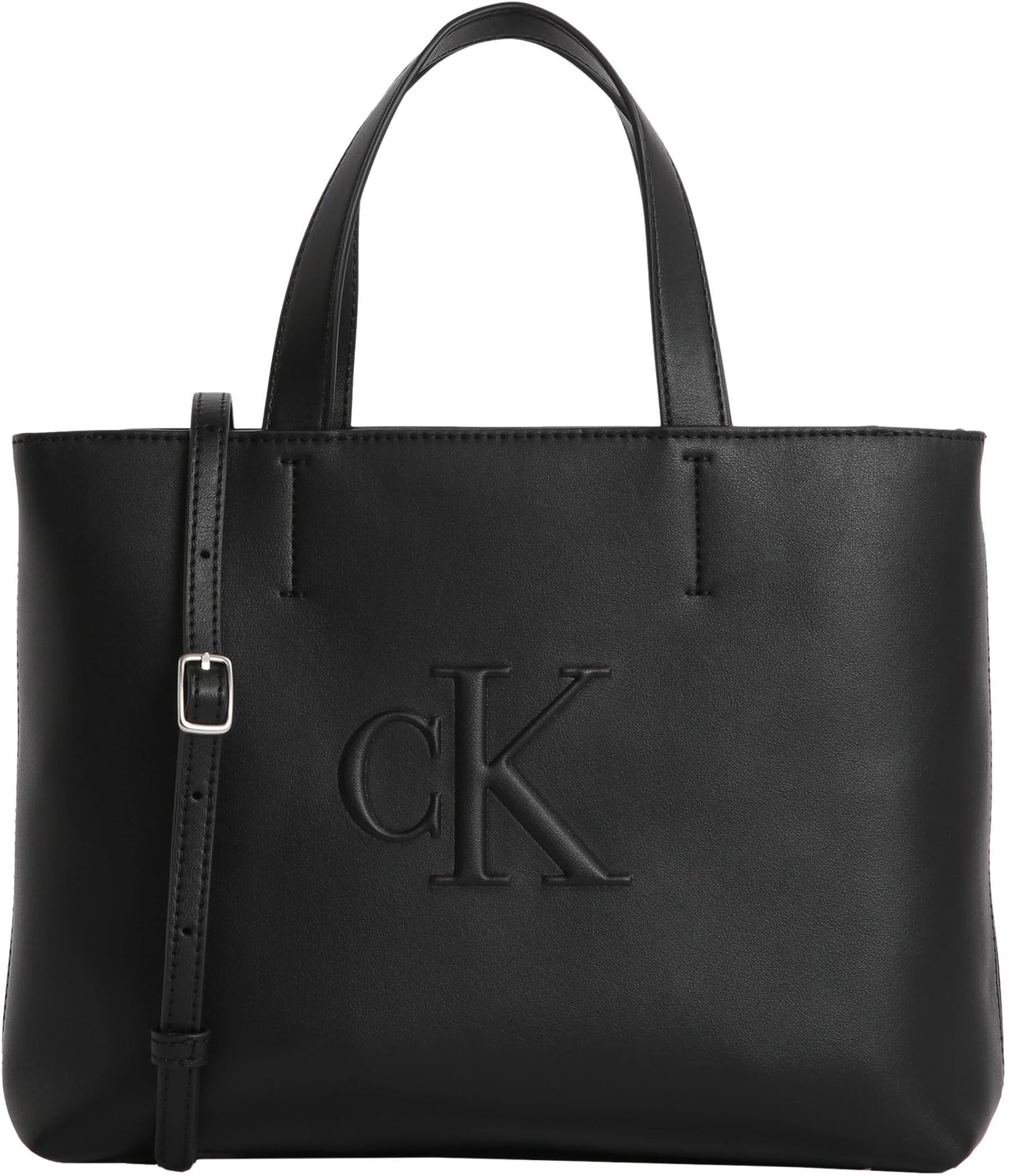 Calvin Klein Bolso Tote Mujer Sculpted Mini con logotipo, Negro (Black), Talla Única