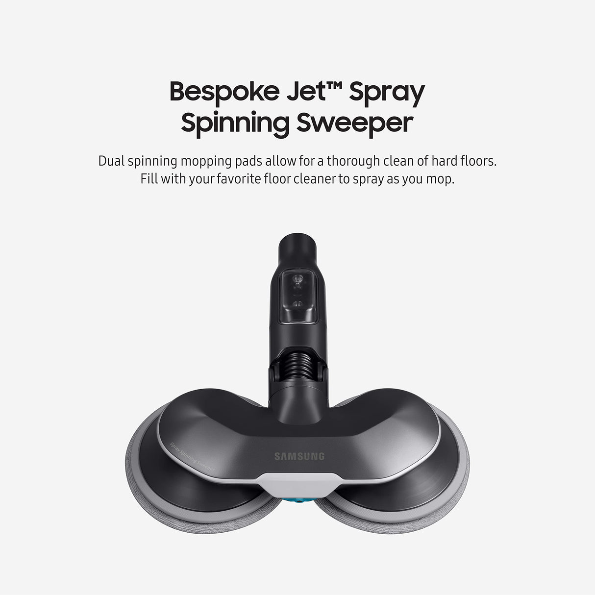Samsung Bespoke-Cepillo Giratorio para barredora Accesorio de trapeador al vacío, Plateado