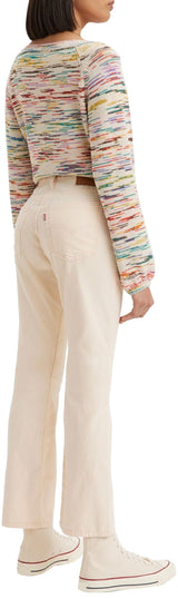 Levi's Middy Ankle Boot Pantalones, White Smoke, 31W x 27L para Mujer